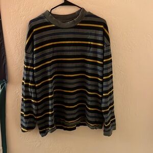 Huf striped long sleeve heavy weight shirt